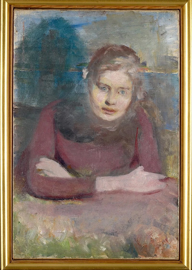 Ritratto di Aase Nørregaard è nata Aasta Carlsen e in seguito ha cambiato il suo nome - 1888, Museo Munch